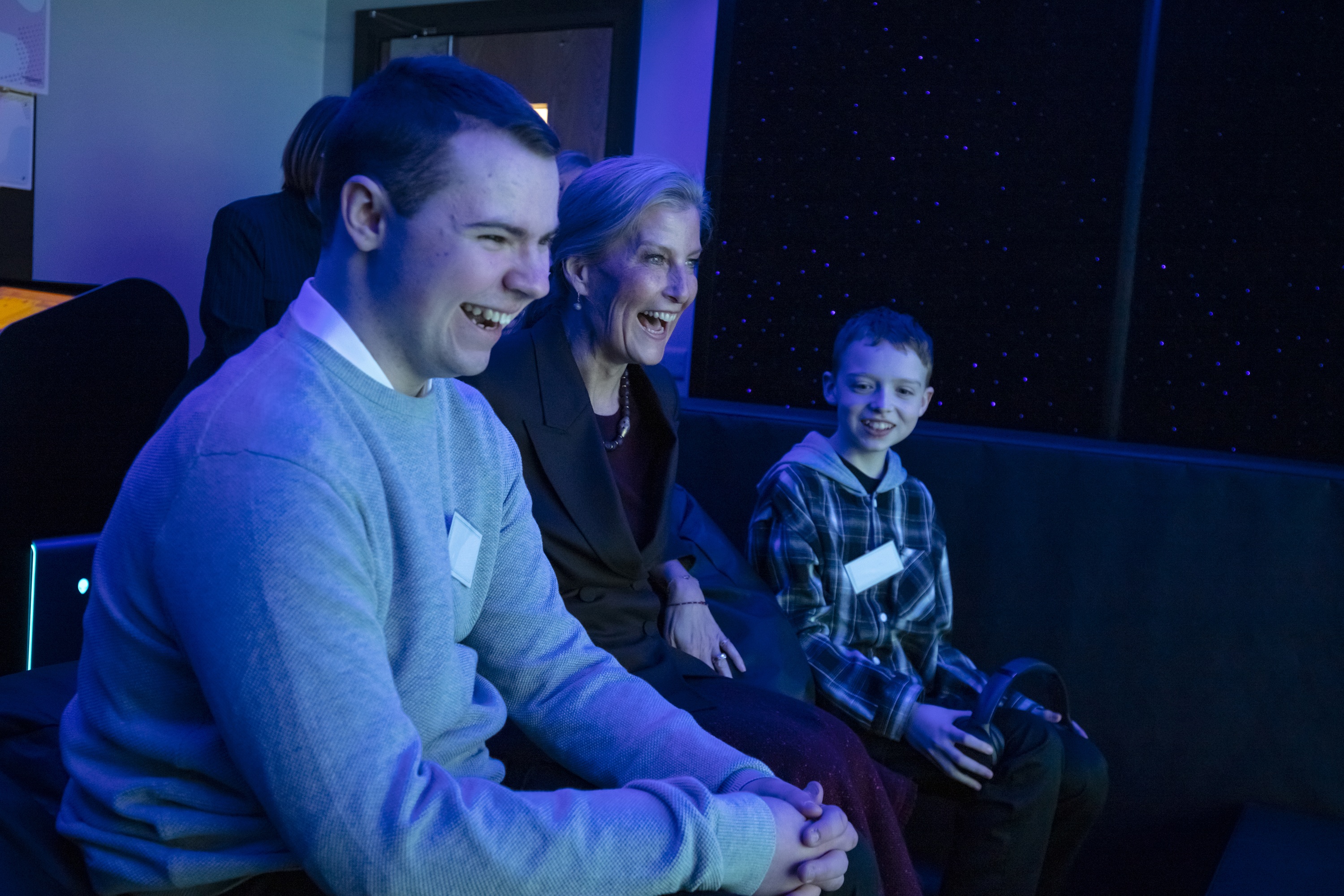 HRH The Duchess of Edinburgh with young people at our centre